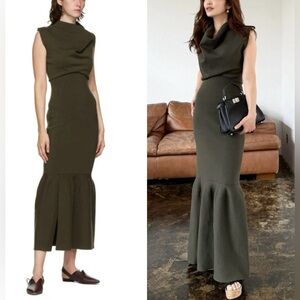 3.1 Phillip Lim Cowl Neck Flounce Dress